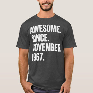 Camiseta 55 anos de idade incrível desde novembro de 1967 5