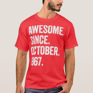 Camiseta 55 anos de idade incrível desde outubro de 1967 55
