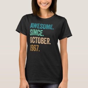 Camiseta 55 anos de idade incrível desde outubro de 1967 55