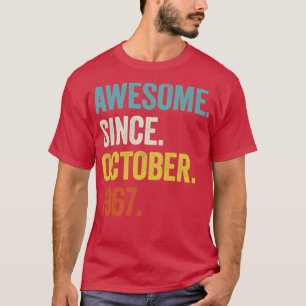 Camiseta 55 anos de idade incrível desde outubro de 1967 55