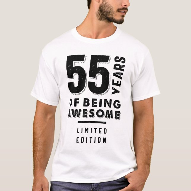 Camiseta 55 Anos De Incrível - 55.º Aniversário (Frente)
