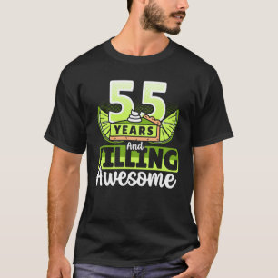 Camiseta 55 anos enchendo o aniversário da gravata de Limão