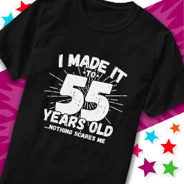 Camiseta 55 anos Sarcástico Meme Engraçado 55 anos aniversá