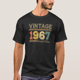 Camiseta 55 anos Vintage 1967 55º aniversário