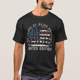 Camiseta 55 anos Vintage 1968 American Flag 55th Birthd