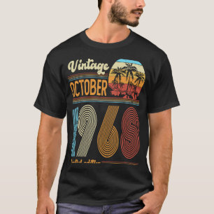 Camiseta 55 Anos Vintage Aniversário outubro de 1968 Mulher