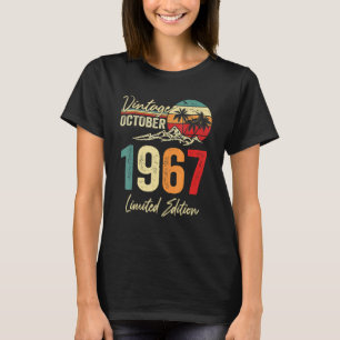 Camiseta 55 anos Vintage outubro de 1967 55º aniversário