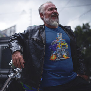 Camiseta 55 Carro Divertido Fera de Pista de Arrasta em Cha