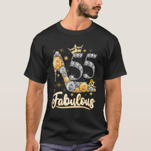 Camiseta 55 e Fabuloso Diamante C de 55 Anos de Idade