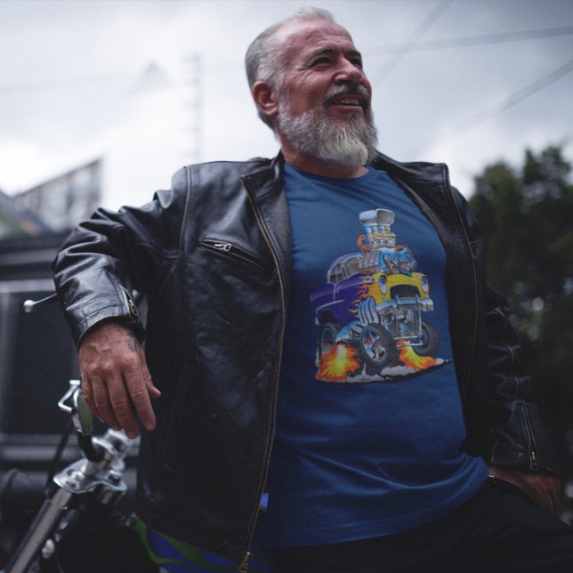 Camiseta 55 Urso De Via De Arrasto Com Carro Engraçado (Criador carregado)