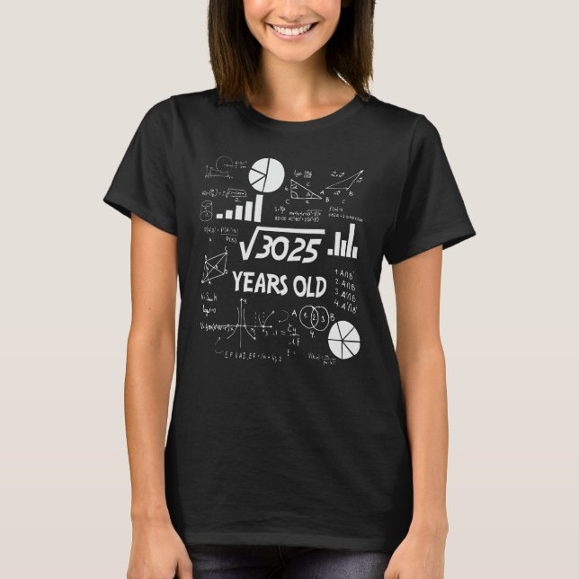 Camiseta 55 Years Old Bday Math Teacher 55th Birthday Gift (Frente)
