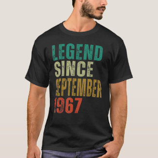 Camiseta 55 Years Old Legend Since September 1967 55th Bir