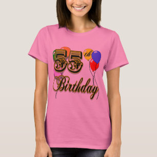 Camiseta 55th t-shirt feliz da celebração do aniversário
