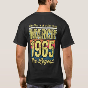 Camiseta 56º Aniversário O Homem O Mito A Lenda Mar