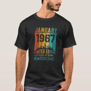 Camiseta 56º aniversário Vintage Janeiro 1967 Homens de 56 