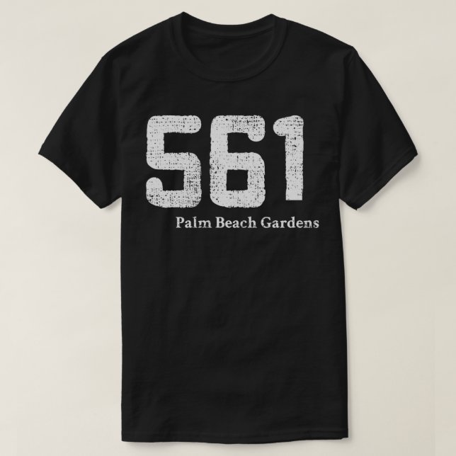 Camiseta 561 Area Code Palm Beach Gardens Flórida (Frente do Design)