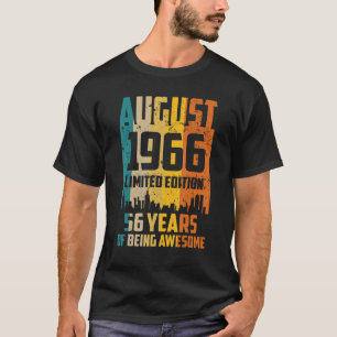 Camiseta 56. º aniversário 56 anos incrível desde agosto de