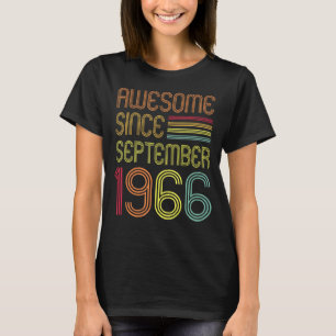 Camiseta 56 anos 56 anos, aniversário incrível desde setemb