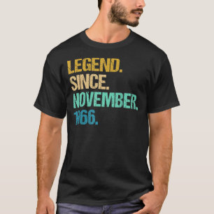 Camiseta 56 anos de idade incrível desde novembro de 1966 5