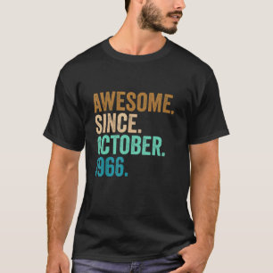 Camiseta 56 anos de idade incrível desde outubro de 1966 56