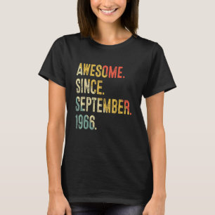Camiseta 56 anos de idade incrível desde setembro de 1966 5