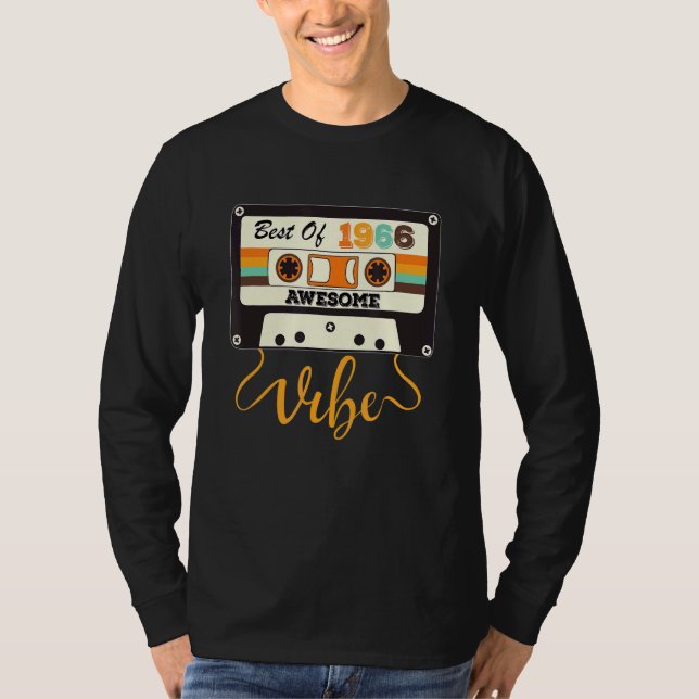 Camiseta 56 anos de idade Melhor Bday de 1966 Cassette Tape (Frente)