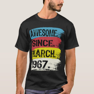 Camiseta 56 anos Engraçado desde março de 1967 55th B