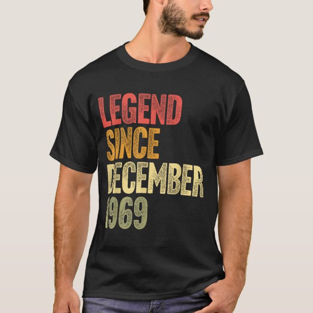 Camiseta 56 Year Old Legend Since December 1969 Retro 56th  (Frente)