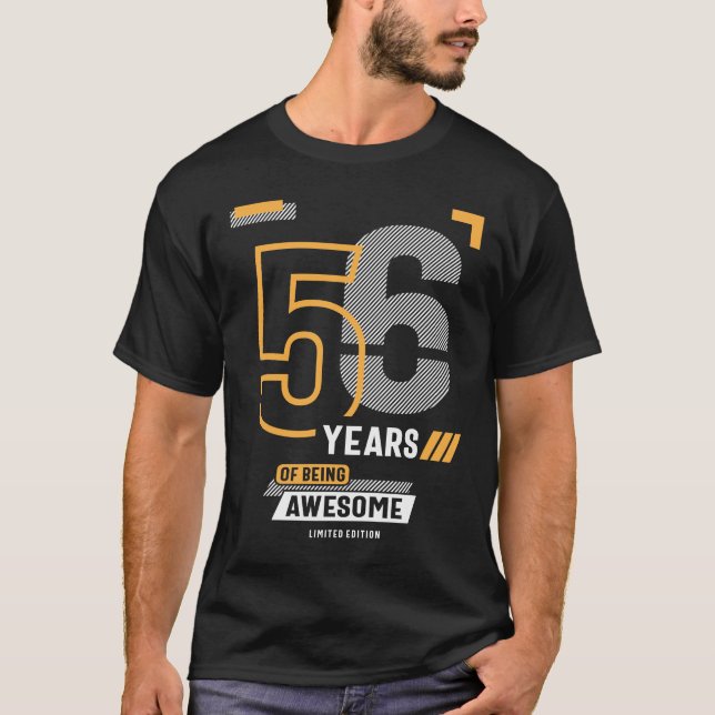 Camiseta 56 Years Of Being Awesome 56th Birthday (Frente)
