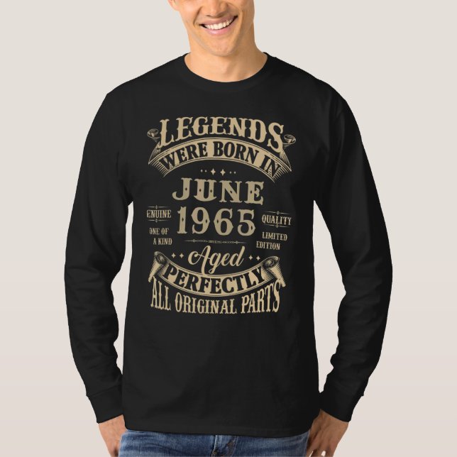 Camiseta 57º presente de aniversário para Nasceres de lenda (Frente)