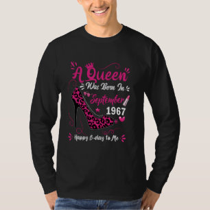 Camiseta 57.º Aniversário Alto Salto Uma Rainha Foi Nascer