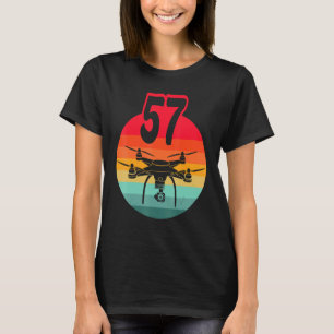 Camiseta 57.º Aniversário I - Drones de Controle Remoto Ret