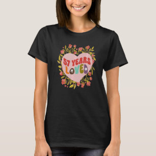 Camiseta 57 anos amavam as mulheres celebrações de aniversá