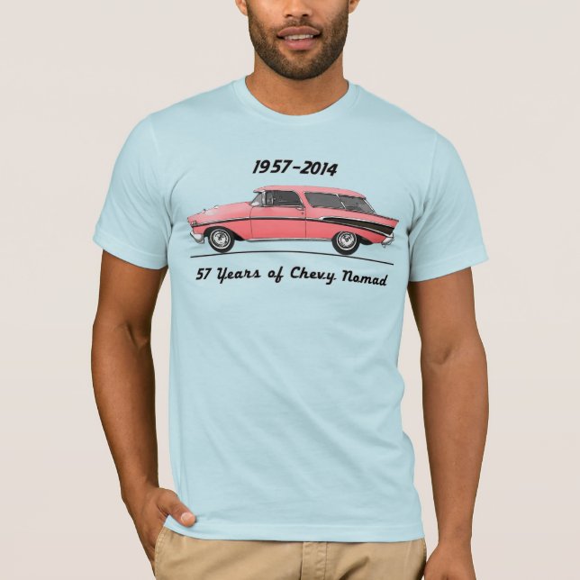 Camiseta 57 anos de Chevy Nomad (Frente)