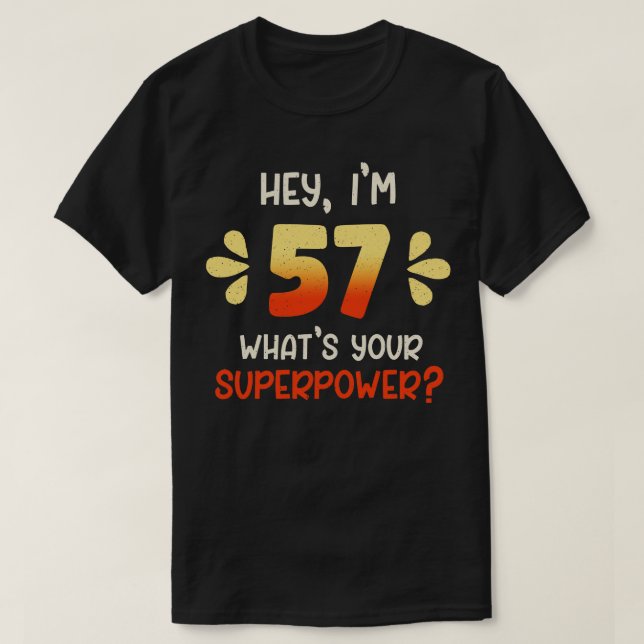 Camiseta 57.o aniversário 3 (Frente do Design)