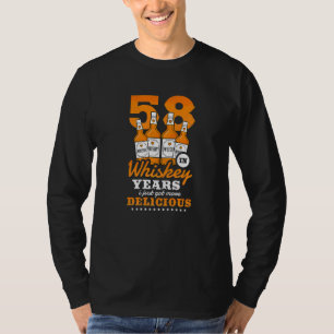 Camiseta 58º Aniversário Em Anos De Uísque Eu Acabei De Rec