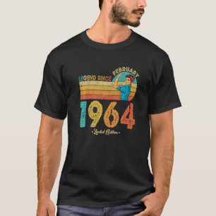 Camiseta 58. º aniversário Fevereiro 1964 Legenda desde 196