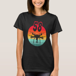 Camiseta 58.º aniversário I - Drones com controle remoto re