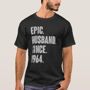 Camiseta 58 Aniversário De Casamento Para O Marido Epic Des