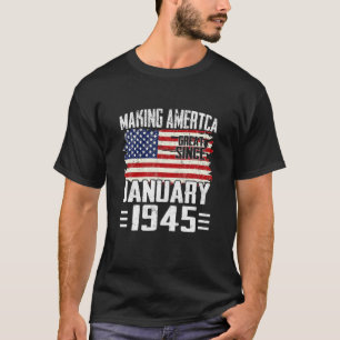 Camiseta 58 Aniversário De Janeiro De 1964 Bandeira Americ