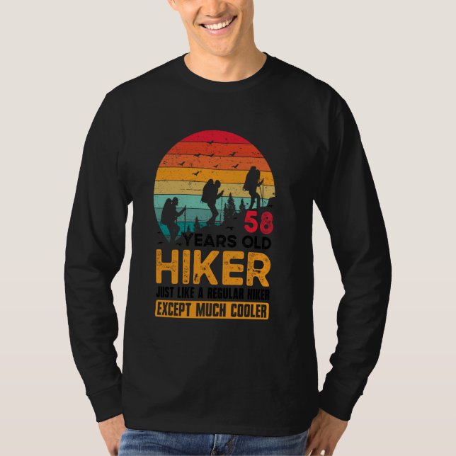 Camiseta 58. Aniversário Hiker Mountain, 58 anos L (Frente)