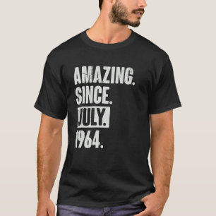 Camiseta 58 anos 58º aniversário incrível desde julho de 19