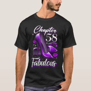 Camiseta 58 anos Capítulo 58 e Fabuloso 58. Aniversário H