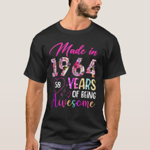 Camiseta 58 Anos De Espanto Feitos Em 1964 Aniversário Vi