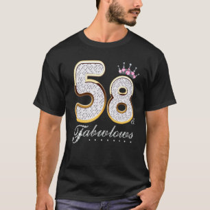 Camiseta 58 e Fabuloso Diamante C de 58 Anos de Idade