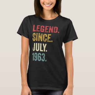 Camiseta 59º aniversário da Legenda de 59 anos desde julho 