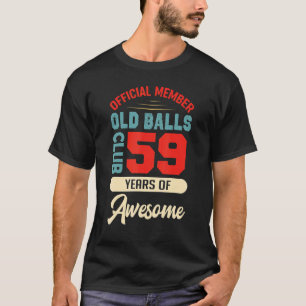 Camiseta 59º Aniversário Do Clube De Bolas De 59 Anos