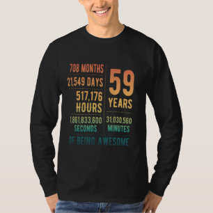 Camiseta 59º aniversário Homens Mulheres Engraçadas 59 anos