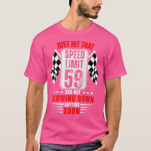 Camiseta 59º Aniversário - Sinal de Velocidade 59 Anos Engr