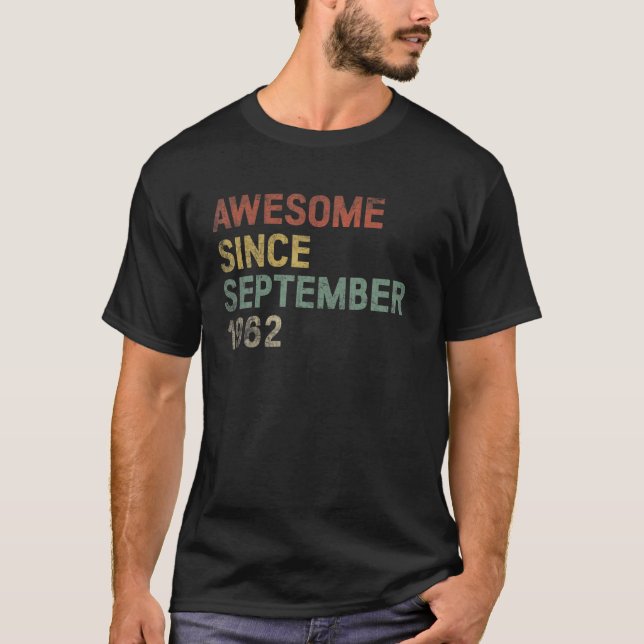 Camiseta 59º Espantoso Desde Setembro De 1962 59º Aniversár (Frente)